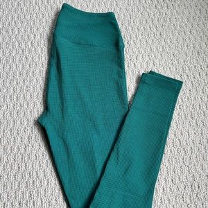 Urban Outfitters, teal waffle leggings